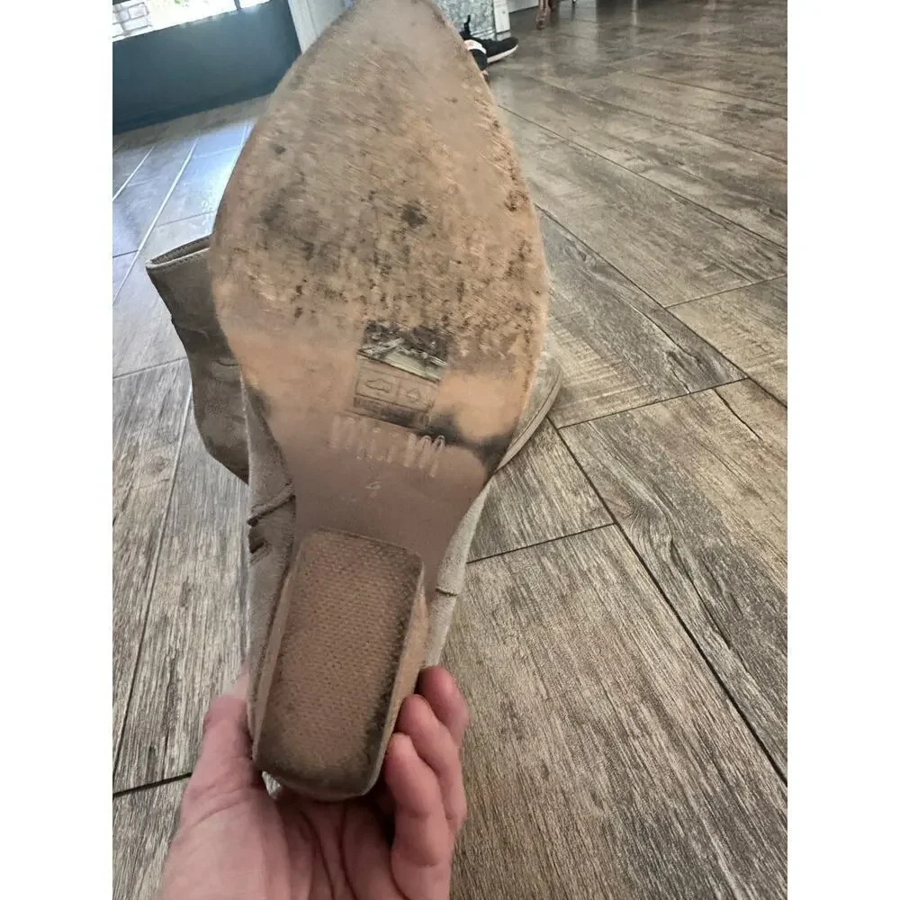 Mi.Im Women's Tan Gray Taupe Suede Side Zip Booties Size 9